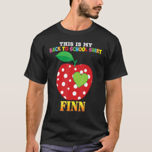 This Is My Back To School  Finn Love Boy First Day T-Shirt