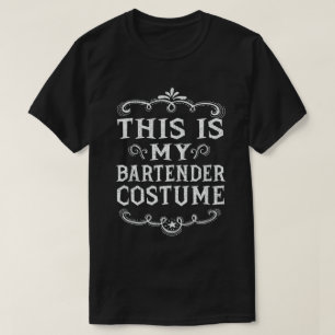 This Is My Bartender Costume Funny Lazy Halloween T-Shirt