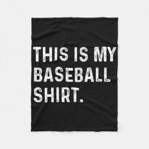 This Is My Baseball Shirt - Pitcher Catcher Mum Da Fleece Blanket