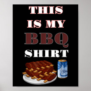 This Is My Bbq Beer Ribs Funny Gift Poster