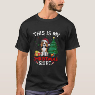This is My Beagle Dog Santa Hat Christmas Pajama T-Shirt
