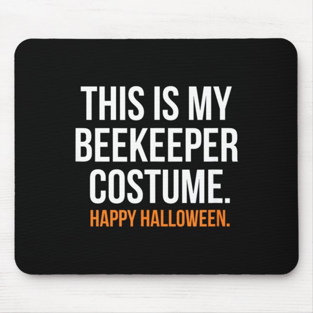 This Is My Beekeeper Costume Funny Halloween Mouse Mat (Front)