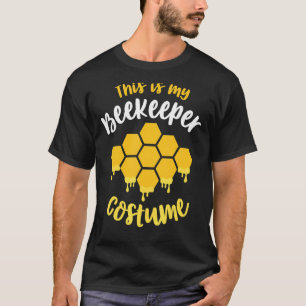 This Is My Beekeeper Costume Honeycomb Bee Catcher T-Shirt