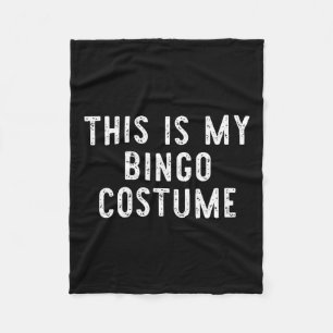 This Is My Bingo Costume Halloween Funny Easy Kids Fleece Blanket