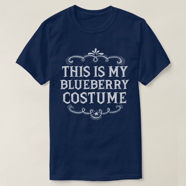 This Is My Blueberry Costume Funny Lazy Halloween T-Shirt (Design Front)