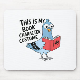 This Is My Book Character Costume Funny Pigeon Kid Mouse Mat