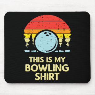 This Is My Bowling Shirt Retro Bowler Men Women Ki Mouse Mat