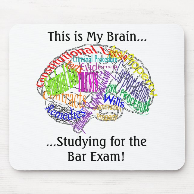 This is my brain...Bar Exam Mouse Mat (Front)