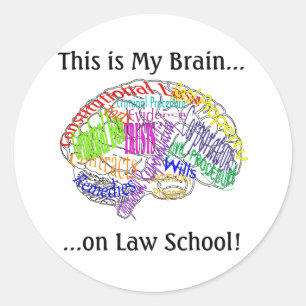 This is my brain...Law School Classic Round Sticker
