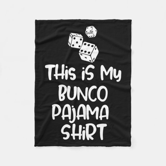 This Is My Bunco Pajama Shirt For Women Men Kids  Fleece Blanket (Front)