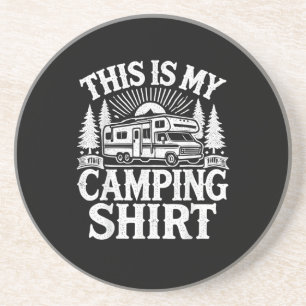 This Is My Camping Funny Camper Coaster