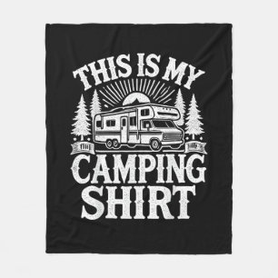 This Is My Camping Funny Camper Fleece Blanket