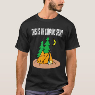 This Is My Camping Graphic Sleeping In A Tent T-Shirt