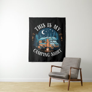 This Is My Camping Hiking Funny Camper Tapestry