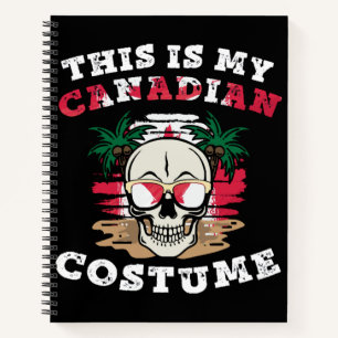 This is my Canadian Halloween Costume Funny Notebook