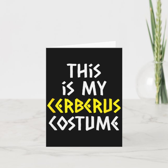 This Is My Cerberus Costume Halloween Greek Mythol Card (Front)