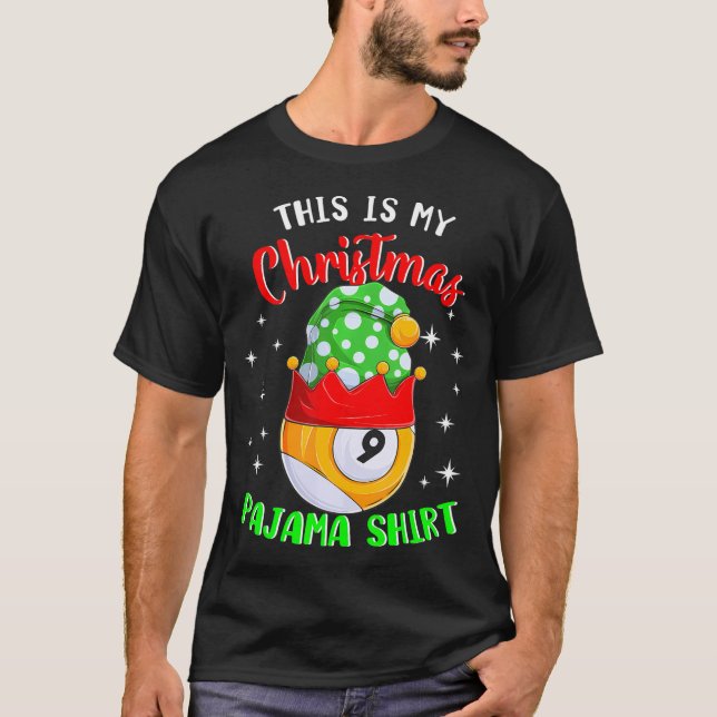 This Is My Christmas 9 Ball Billiard Player T-Shirt (Front)
