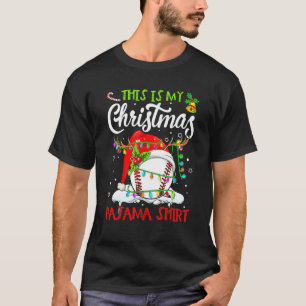 This Is My Christmas Baseball Pajama For Boys Men T-Shirt