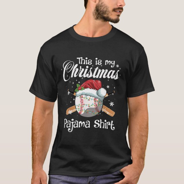 This Is My Christmas Baseball Pajama Gift For Boys T-Shirt (Front)