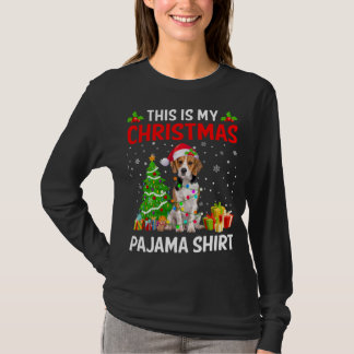 This Is My Christmas Beagle Dog Pajama Xmas Lights T-Shirt