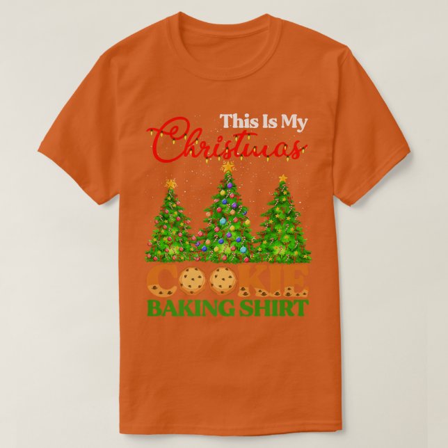 This Is My Christmas Cookie Baking Shirt Xmas Tree (Design Front)