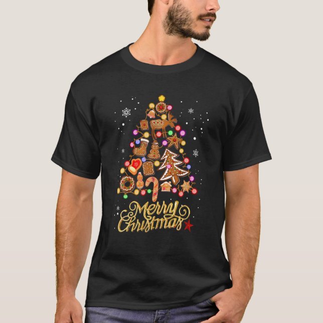 This Is My Christmas Cookie Baking Xmas Tree Holid T-Shirt (Front)
