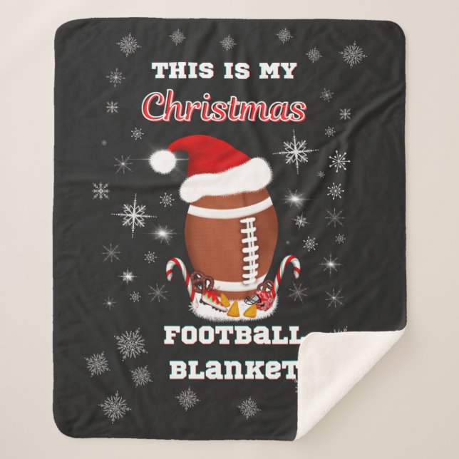 This is My Christmas Football Blanket With Snacks (Front)