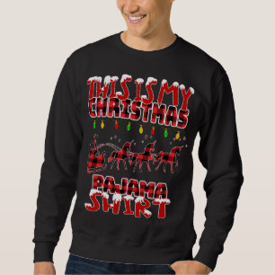 This Is My Christmas Funny Santa Reindeer Unicorn Sweatshirt