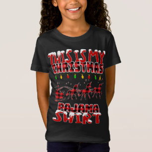 This Is My Christmas Funny Santa Reindeer Unicorn T-Shirt