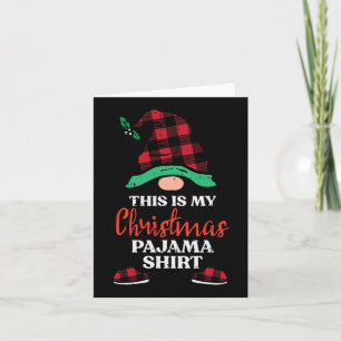 This Is My Christmas Gnome Xmas Plaid Men Women Ki Card