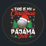 This Is My Christmas Golf Lover Men Women Boy Girl Classic Round Sticker<br><div class="desc">This Is My Christmas Golf Lover Men Women Boy Girl</div>