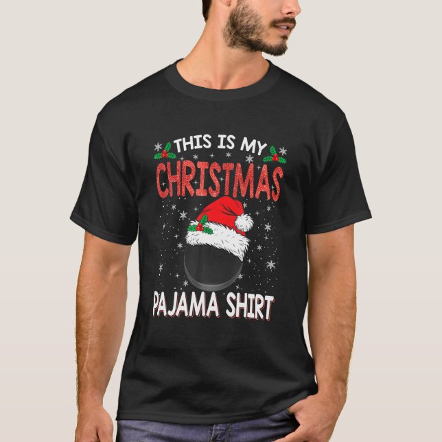 This Is My Christmas Hockey Pajama For Boys, Adult T-Shirt (Front)