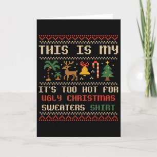 This Is My Christmas In July Summer Hawaiian Chris Card
