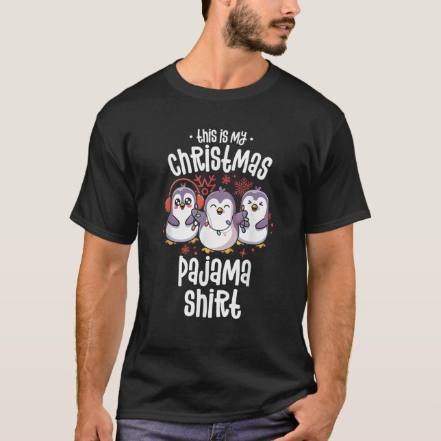 This Is My Christmas Kawaii Caroling Penguins Wome T-Shirt (Front)