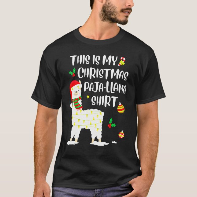 This Is My Christmas Llama Pajama Pyjama Top Chris (Front)