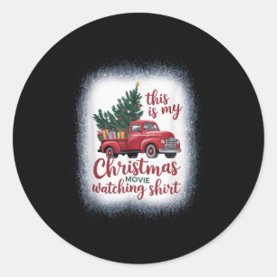 This Is My Christmas Movie Watching Classic Round Sticker