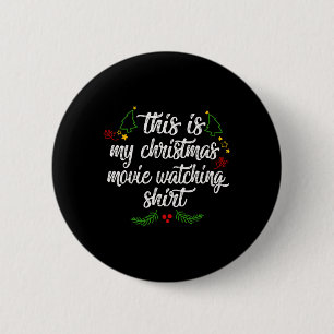 This Is My Christmas Movie Watching Gift Xmas Tree 6 Cm Round Badge