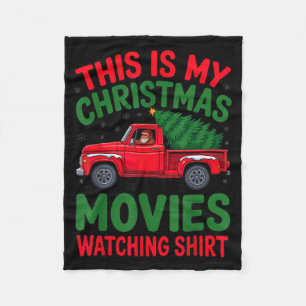 This Is My Christmas Movie Watching Shirt Bigfoot  Fleece Blanket