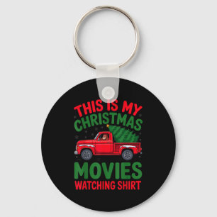 This Is My Christmas Movie Watching Shirt Bigfoot  Key Ring