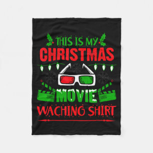 This Is My Christmas Movie Watching Shirt - Funny  Fleece Blanket
