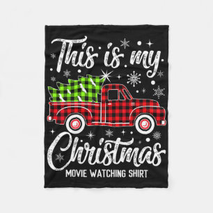 This Is My Christmas Movie Watching Shirt Plaid Re Fleece Blanket