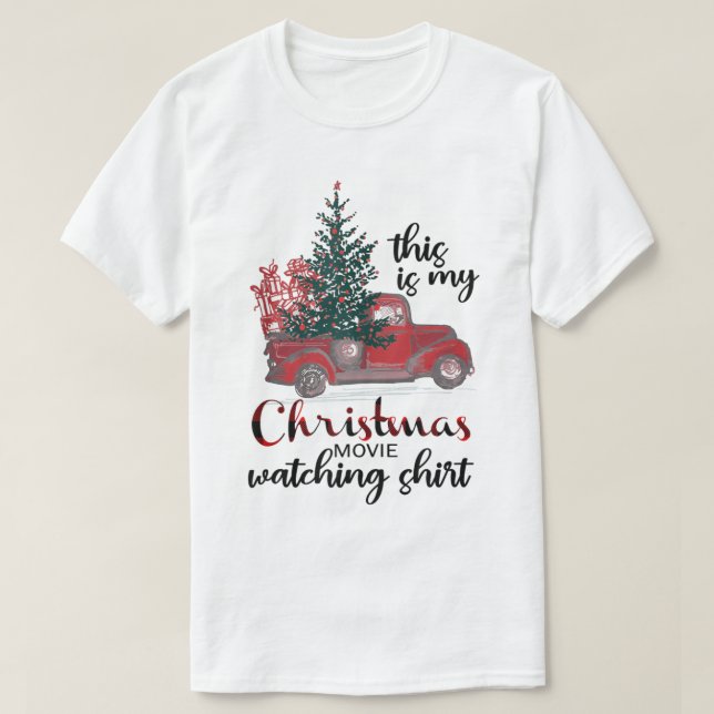 This Is My Christmas Movie Watching Shirt Vintage  (Design Front)