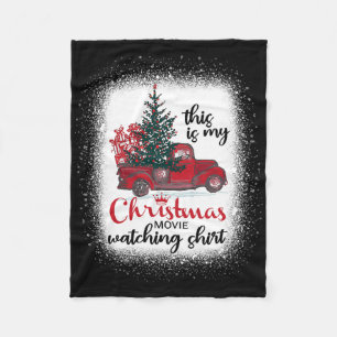 This Is My Christmas Movie Watching Vintage Red Tr Fleece Blanket