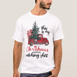 This Is My Christmas Movie Watching Vintage Red Tr T-Shirt