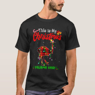 This Is My Christmas Ostrich Pajama Buffalo Plaid T-Shirt