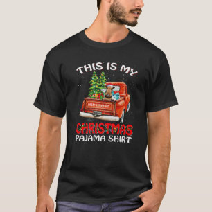 This Is My Christmas Pajama Airedale Truck Red T-Shirt