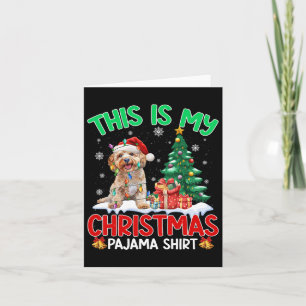 This Is My Christmas Pajama Apoo Dog Lovers Xmas  Card