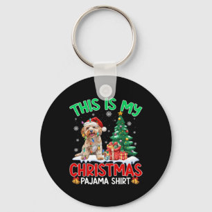 This Is My Christmas Pajama Apoo Dog Lovers Xmas Key Ring