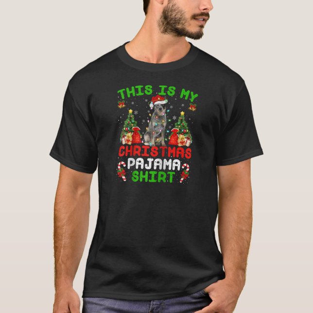 This Is My Christmas Pajama Australian Cattle Dog  T-Shirt (Front)