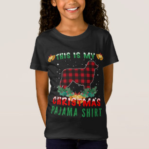 This Is My Christmas Pajama Australian Shepherd Lo T-Shirt